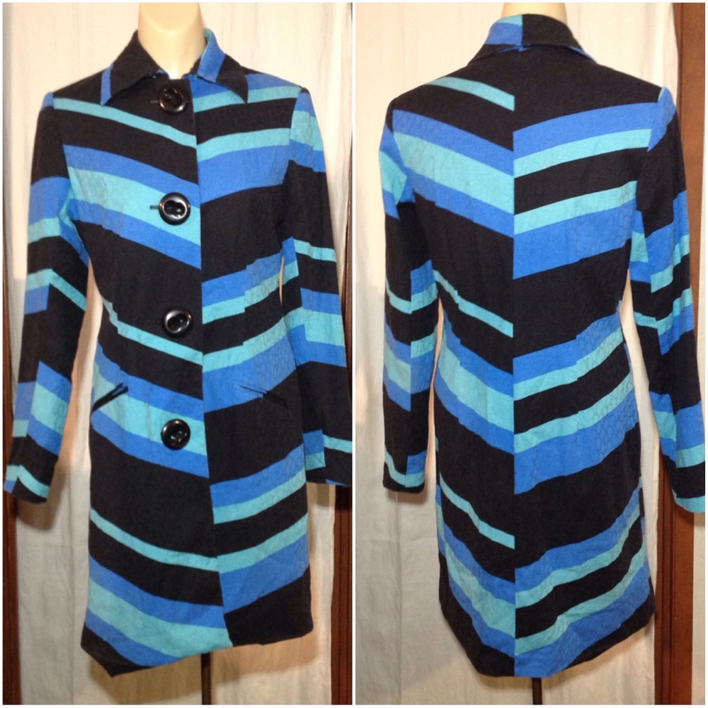 Women's Size 4 Vesti Striped Coat Jacket